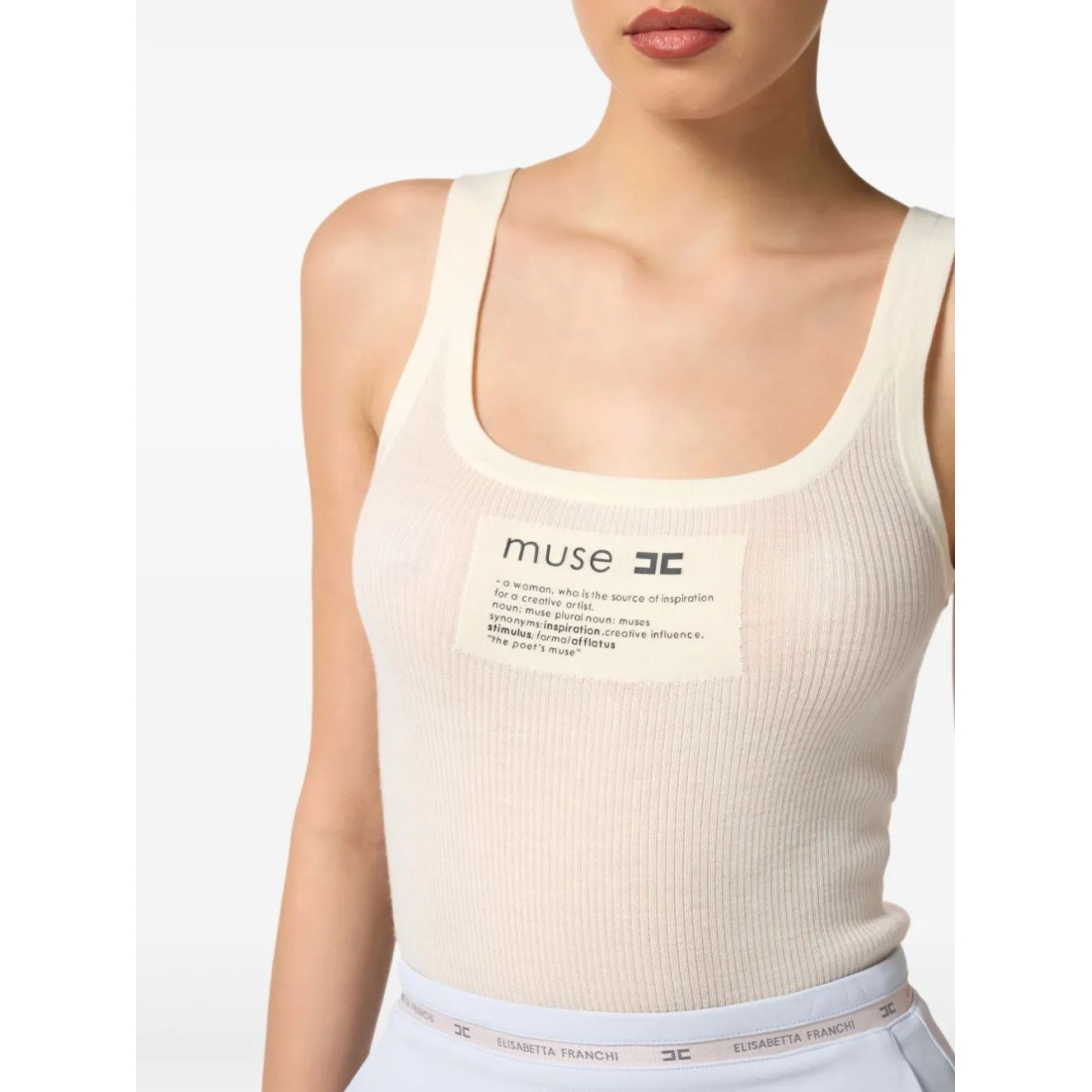 Top 'Ribbed Logo' pour Femmes