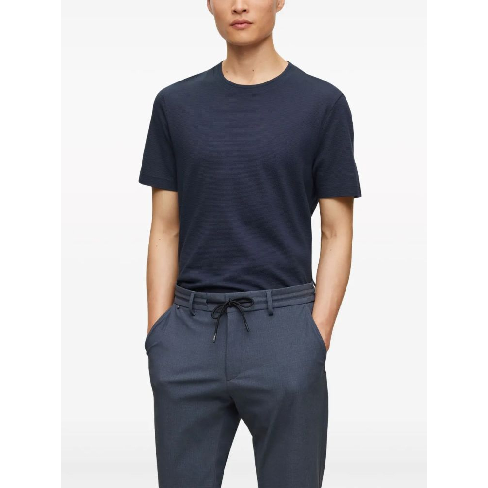 Men's 'Logo-Tag Bubble-Jacquard' T-Shirt