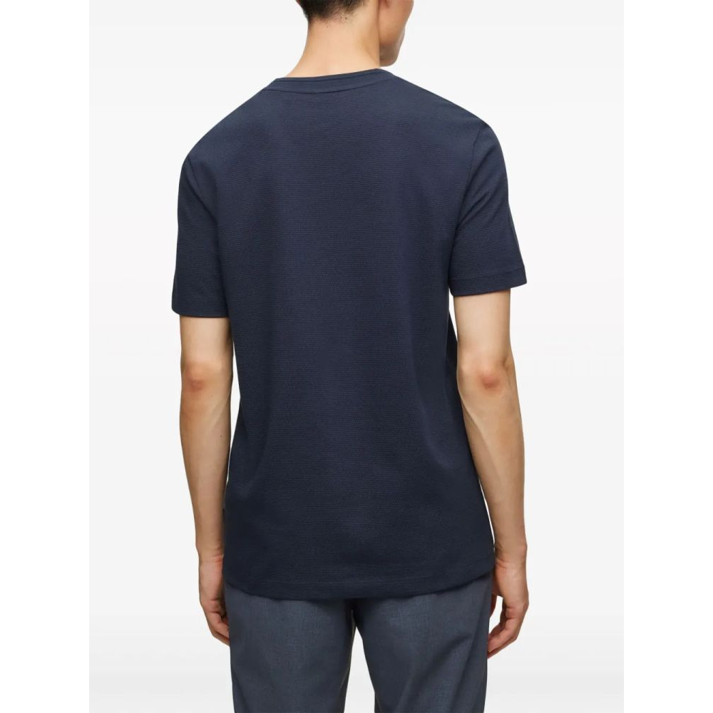 Men's 'Logo-Tag Bubble-Jacquard' T-Shirt