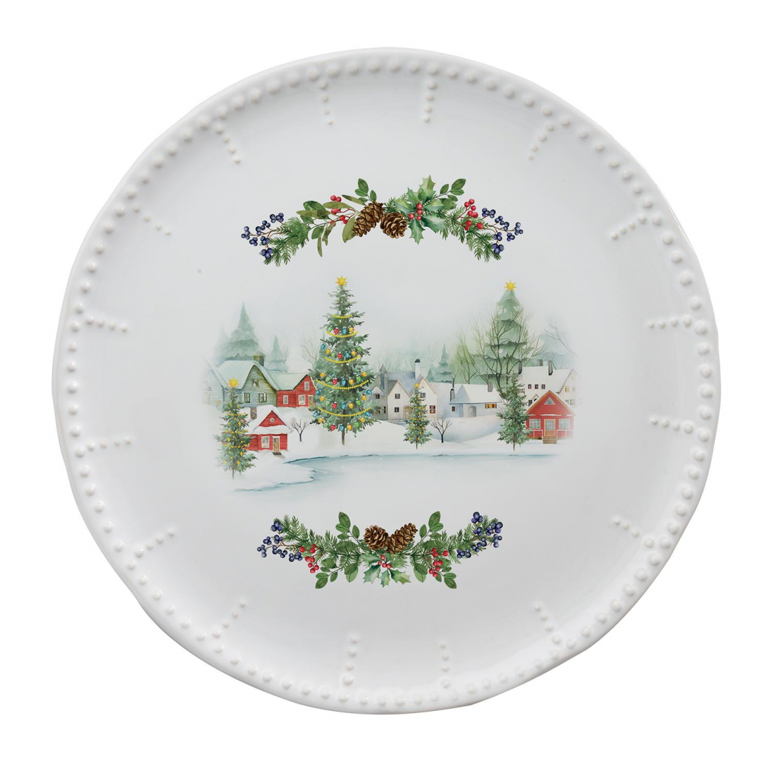 Set Of 18 Porcelain Plates (18 Pieces: 6 Appetizer Plates, 6 Dinner Plates, 6 Soup Plates) Città Delle Feste