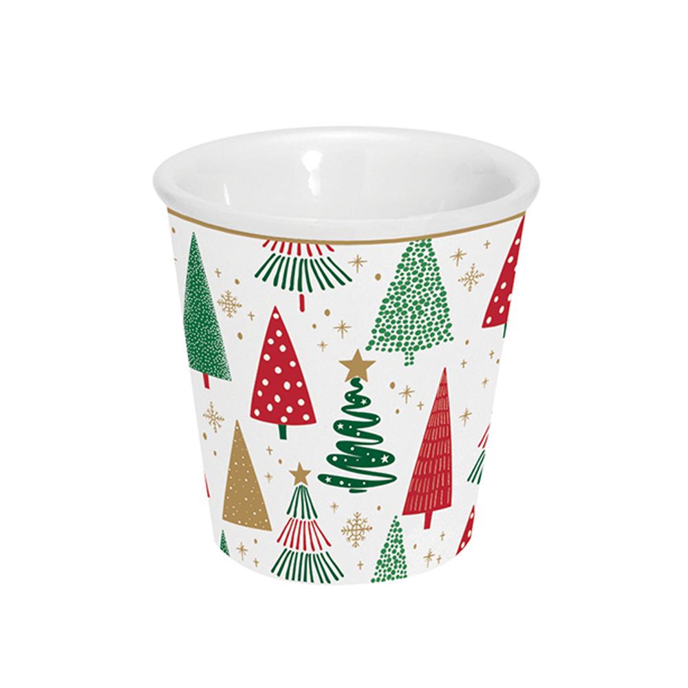 Set Mit 4 Jingle Bells Kaffeetassen