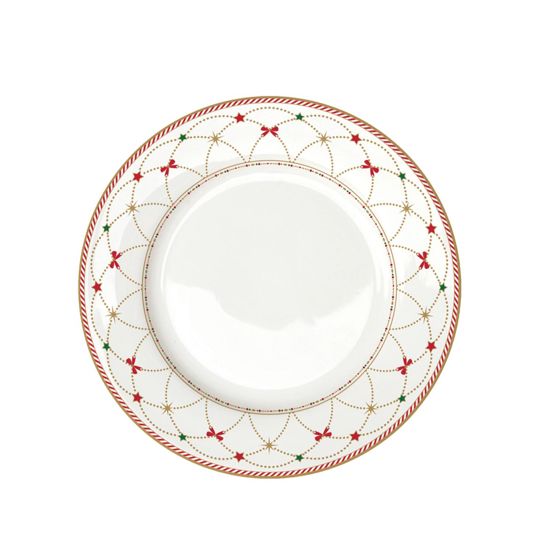 Set Of 6 Porcelain Dinner Plates Ø 26.5 cm Nutcracker Twist