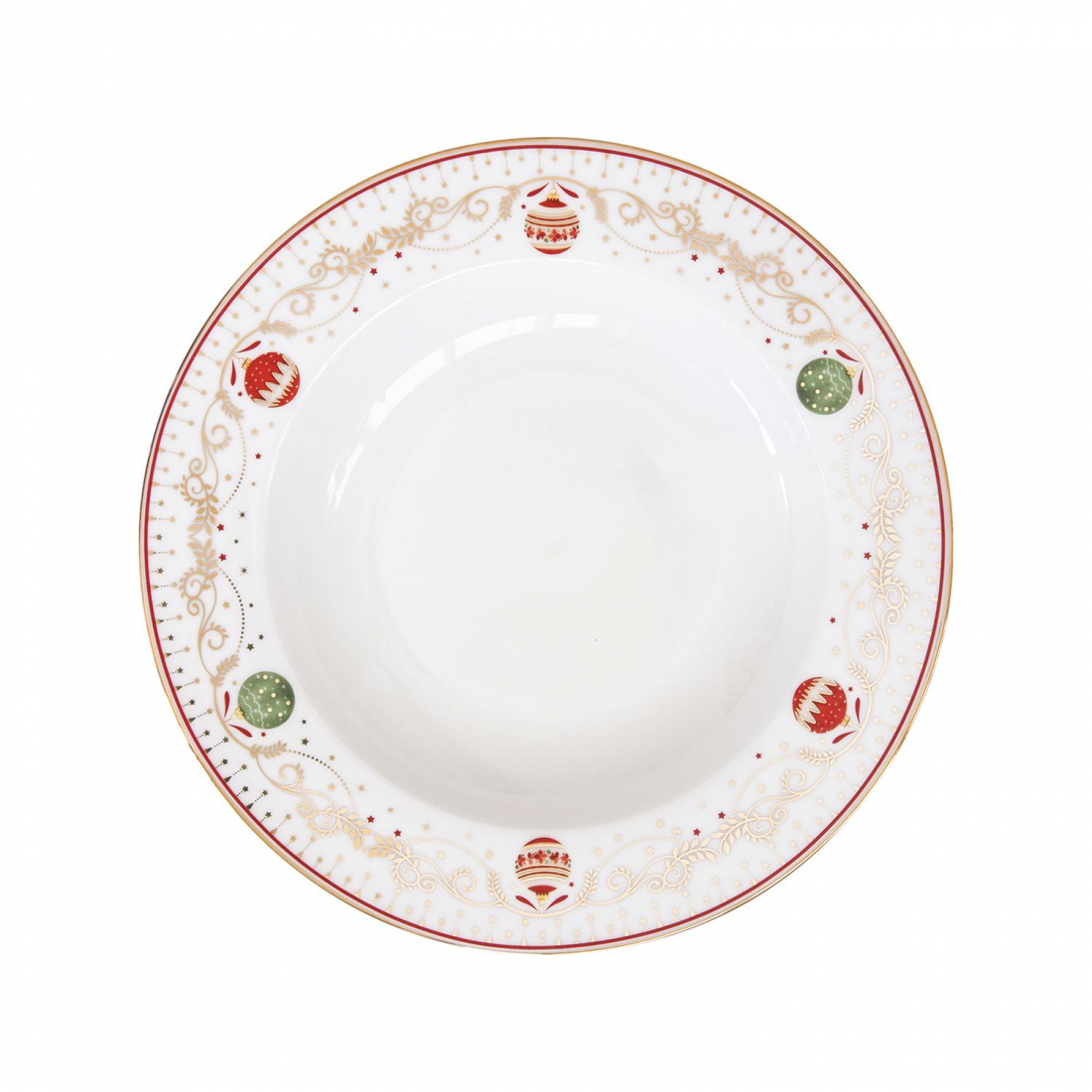 Set Mit 6 Porzellan-Suppentellern Ø 21,5 cm Heiligabend