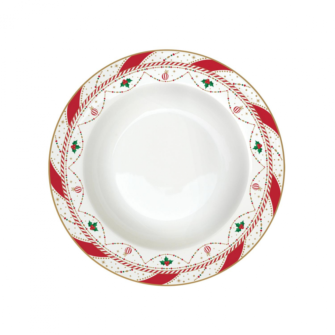 Set Of 6 Porcelain Soup Plates Ø 21.5 cm Nutcracker Twist