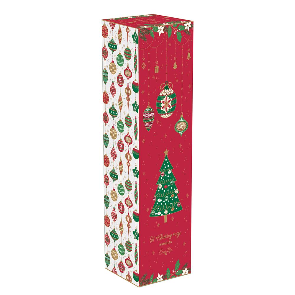 Set Mit 4 Stapelbaren Jingle Bells-Bechern