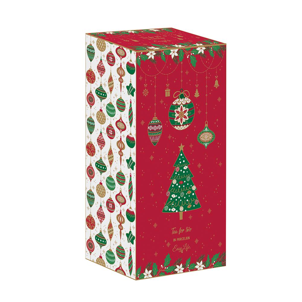 Thé Pour Deux 500 ml En Porcelaine, Boîte Aux Couleurs De Jingle Bells