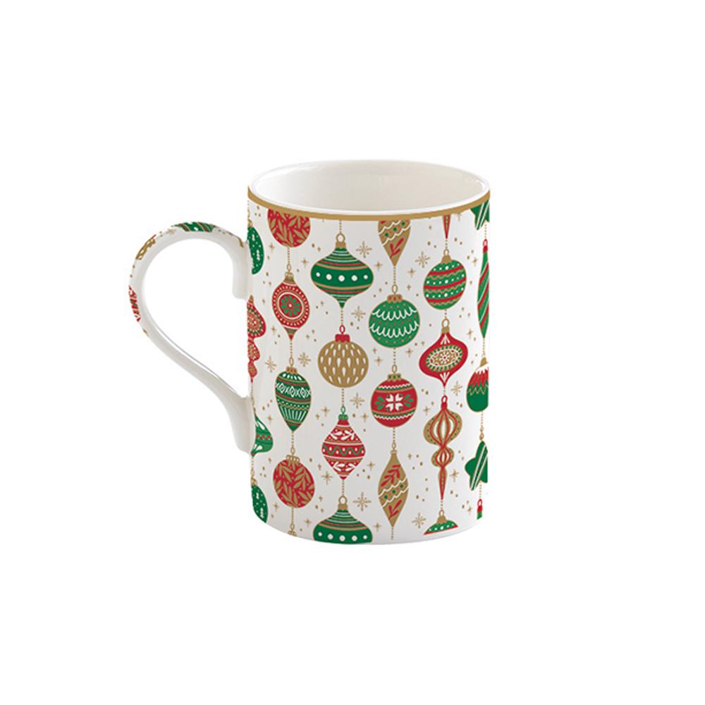 Teeservice Mit 2 Porzellantassen Und Metalldose In Geschenkverpackung Jingle Bells