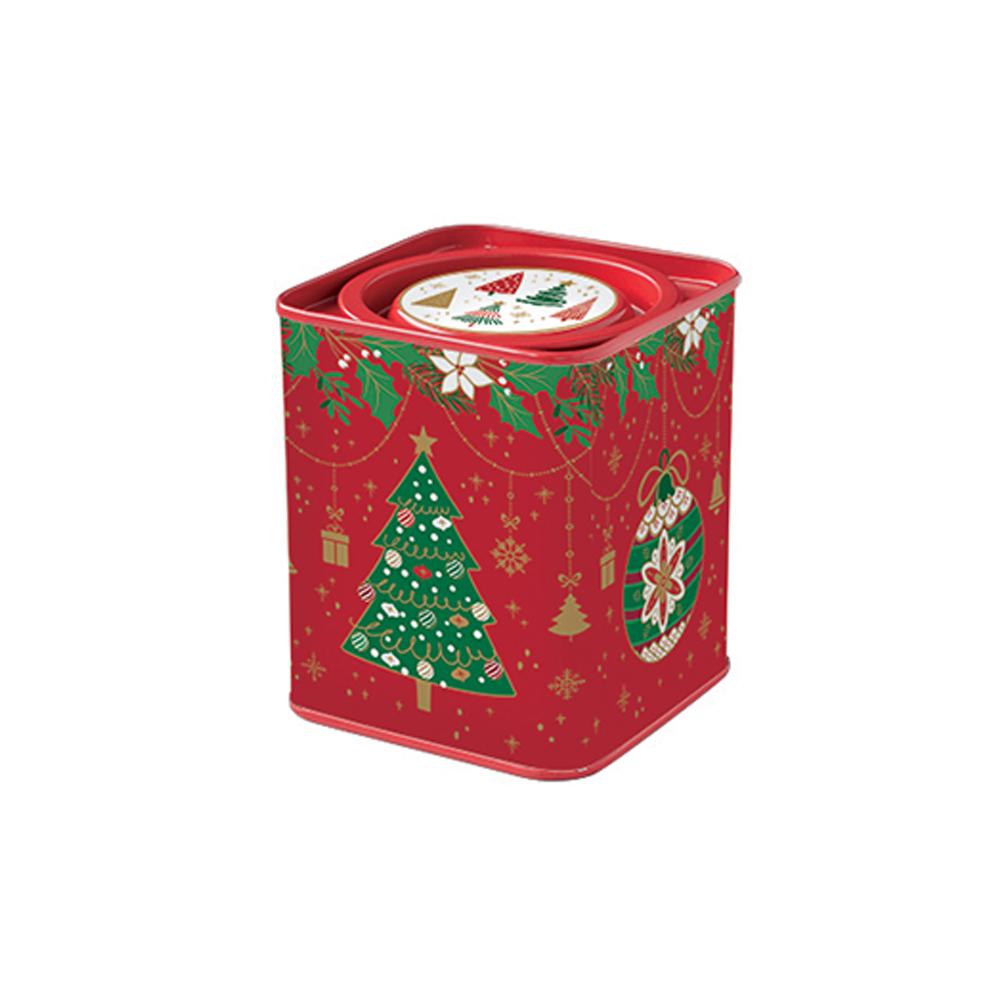 Teeservice Mit 2 Porzellantassen Und Metalldose In Geschenkverpackung Jingle Bells