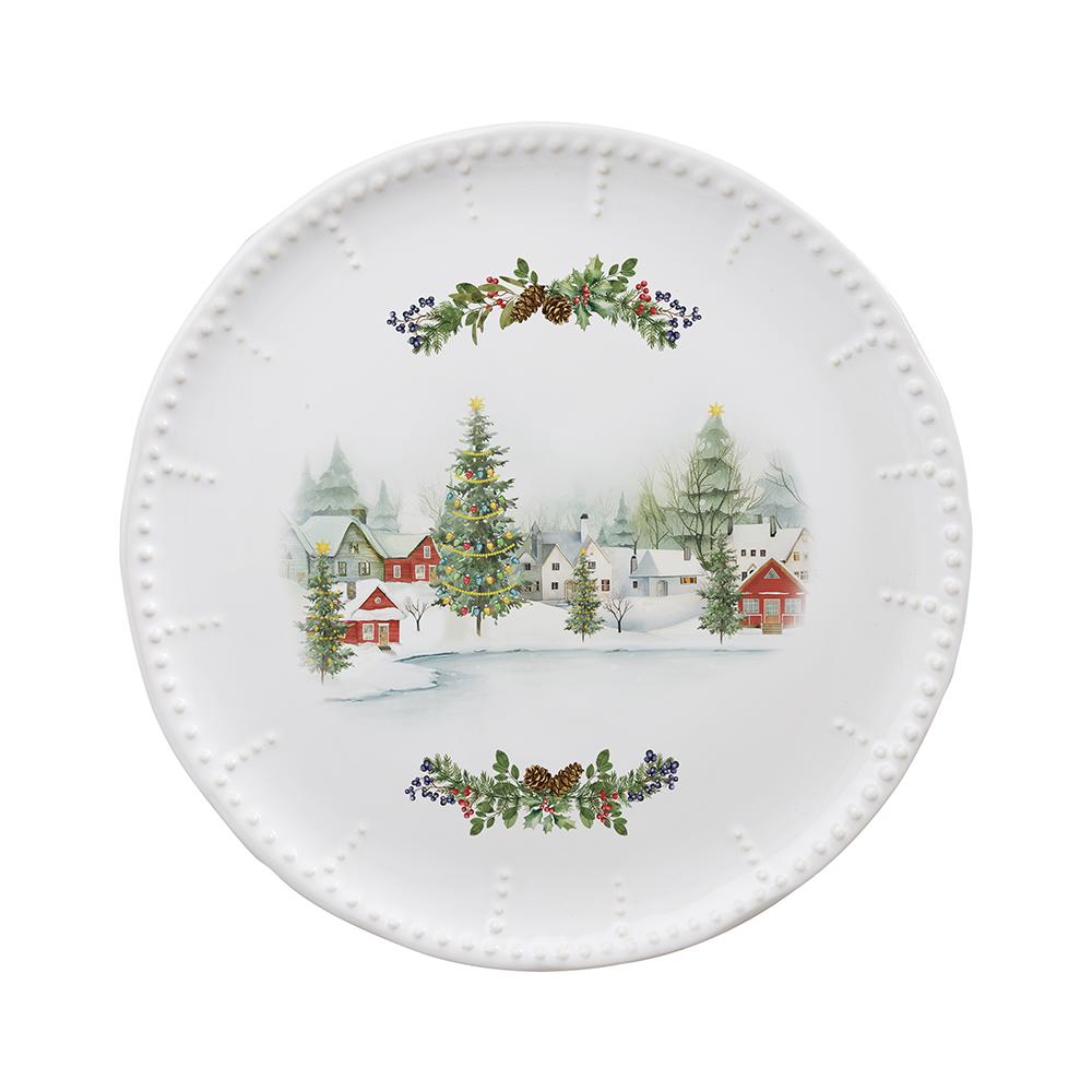 Set Of 6 Ceramic Flat Plates Ø 26.5 cm Città Delle Feste