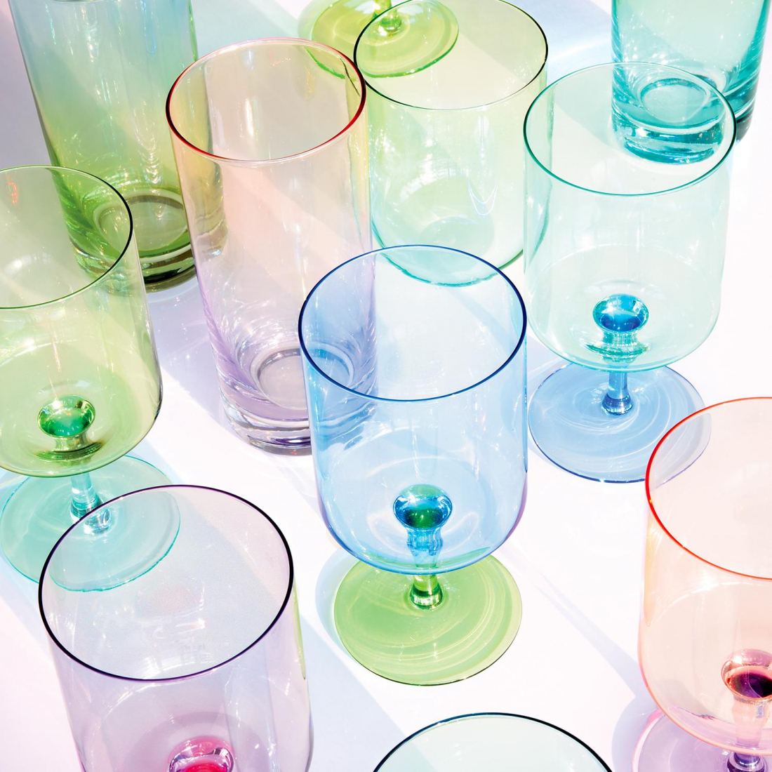 Set Mit 6 Regenbogengläsern