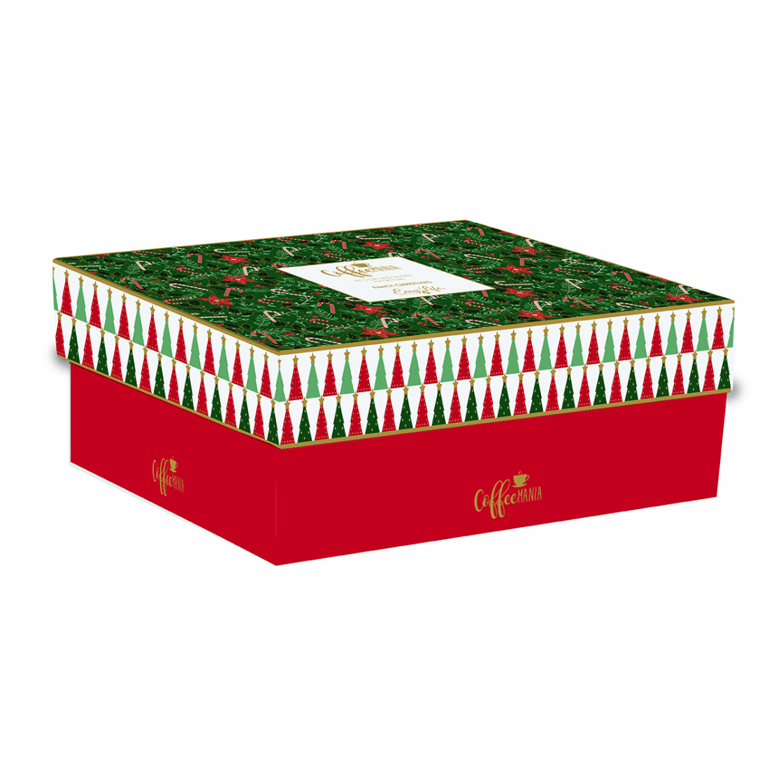 Ensemble De 2 Tasses En Porcelaine De 240 ml Avec Soucoupes, Présenté Dans Un Élégant Coffret Cadeau De Noël.