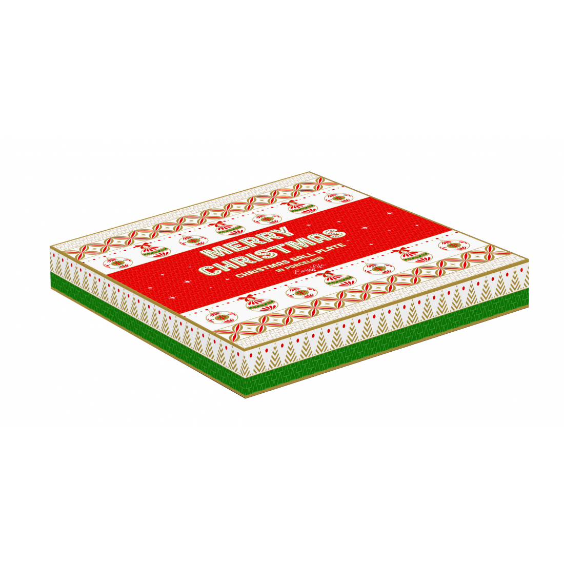 Ø 20 cm Porcelain Plate In The Shape Of A Christmas Ball In A Gift Box. Enjoy Your Christmas