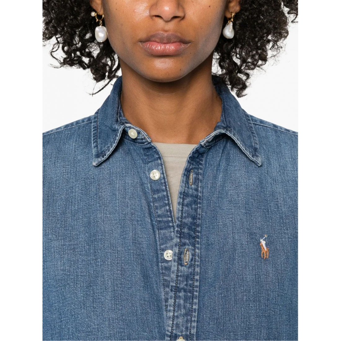 Chemise 'Polo Pony-Embroidered' pour Femmes