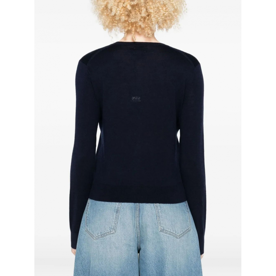 Cardigan 'Button-Front Embroidered-Logo' pour Femmes