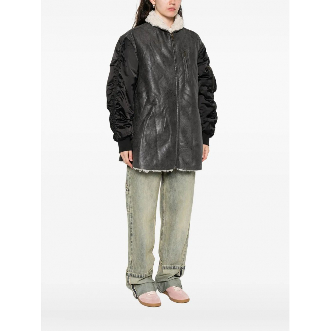 Blouson bomber 'Metallic-Effect' pour Femmes