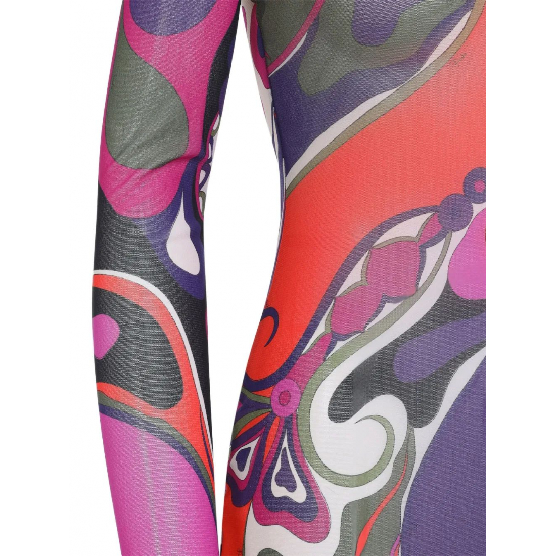 Robe 'Swirl-Print Turtleneck' pour Femmes