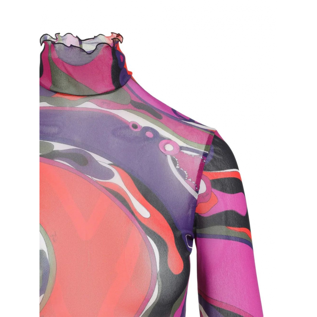 Robe 'Swirl-Print Turtleneck' pour Femmes