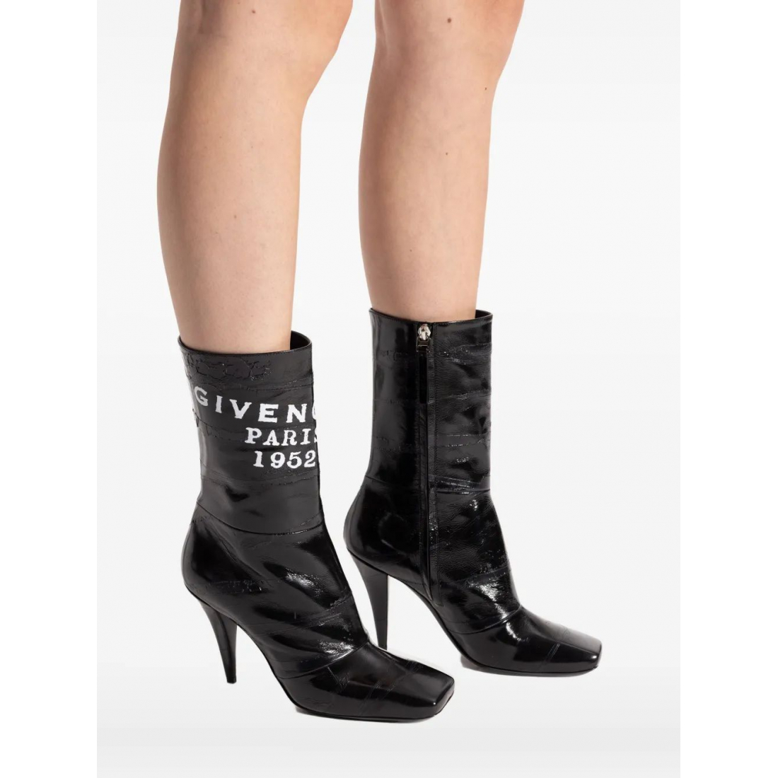 Bottes à talons hauts 'Logo-Print' pour Femmes