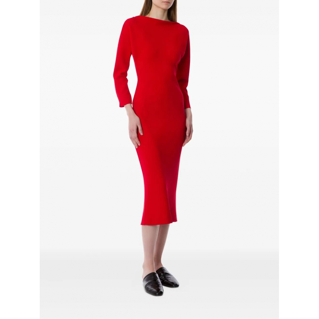 Robe Midi 'Boat Collar' pour Femmes