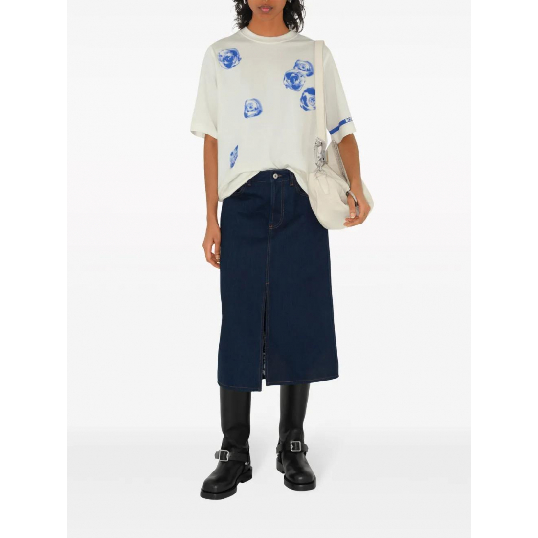 'Rose-Print' T-Shirt für Damen