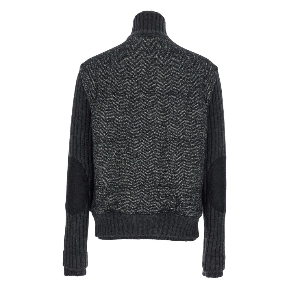 Blouson bomber 'Herringbone-Pattern Ribbed-Knit' pour Hommes