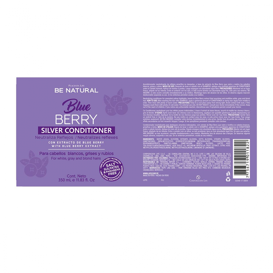 'Blueberry Silver' Purple Conditioner - 350 ml