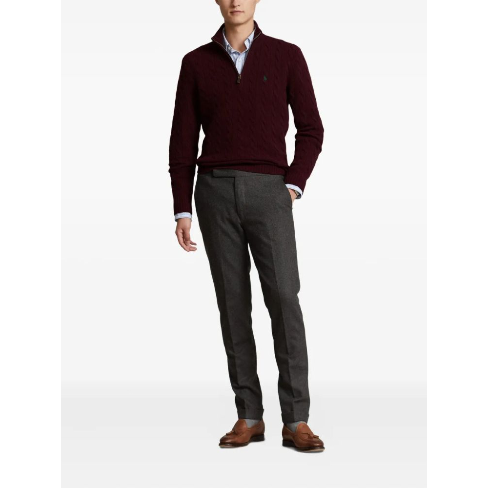 Pull 'Cable-Knit Half-Zip' pour Hommes