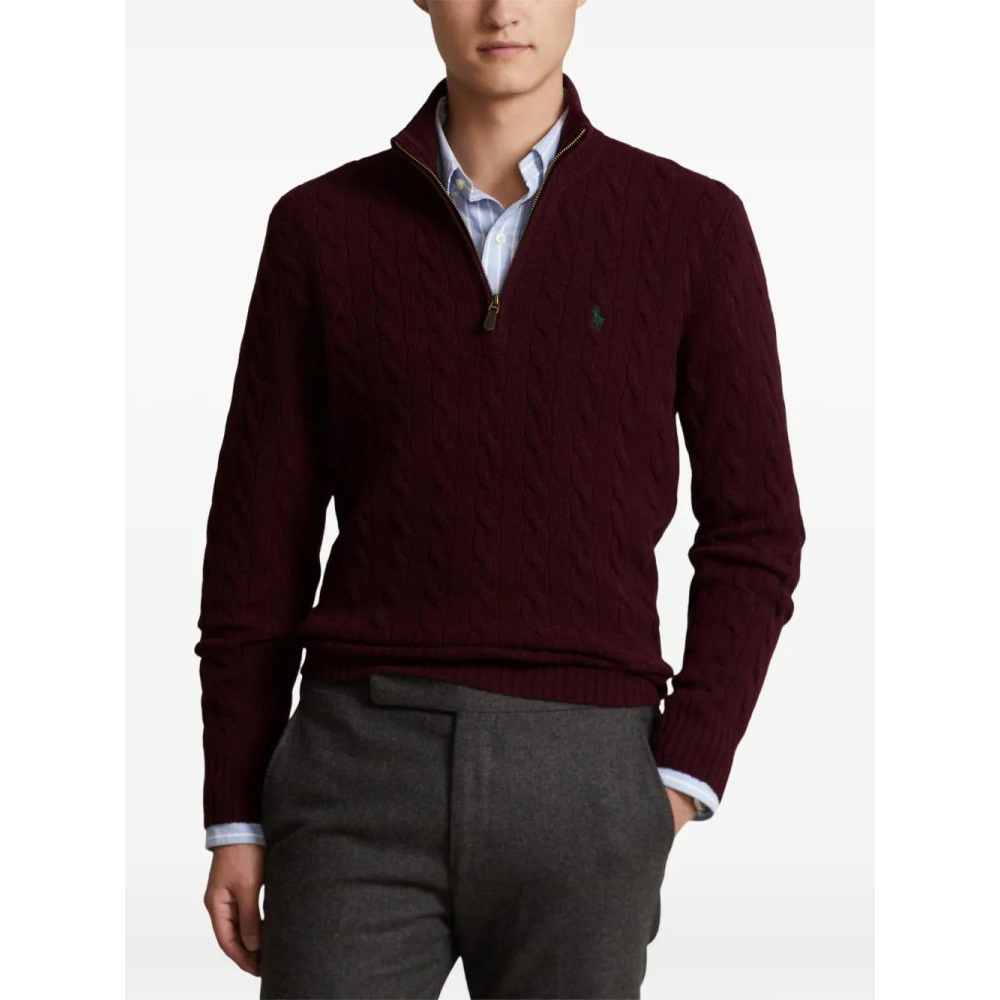 Pull 'Cable-Knit Half-Zip' pour Hommes