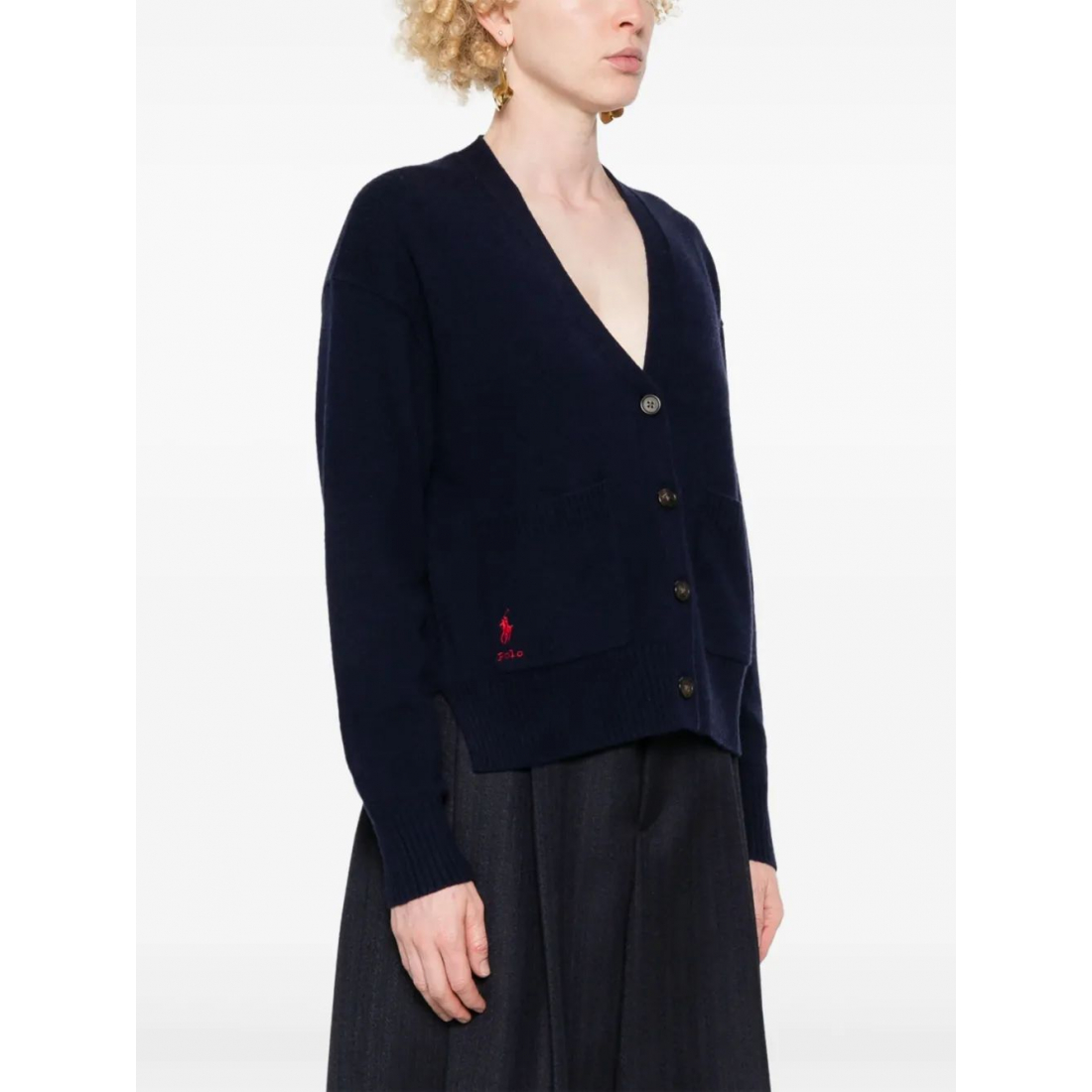 Cardigan 'Embroidered-Logo' pour Femmes