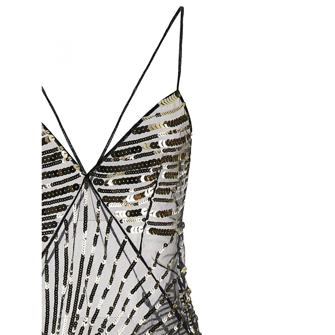 Robe Midi 'Sequin-Embroidered Asymmetric' pour Femmes