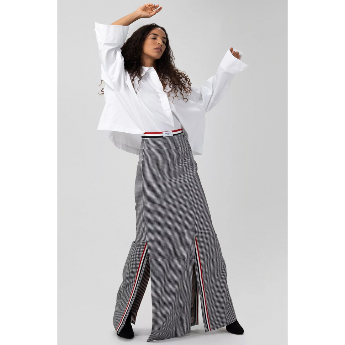 Jupe Maxi 'Pied De Poule' pour Femmes