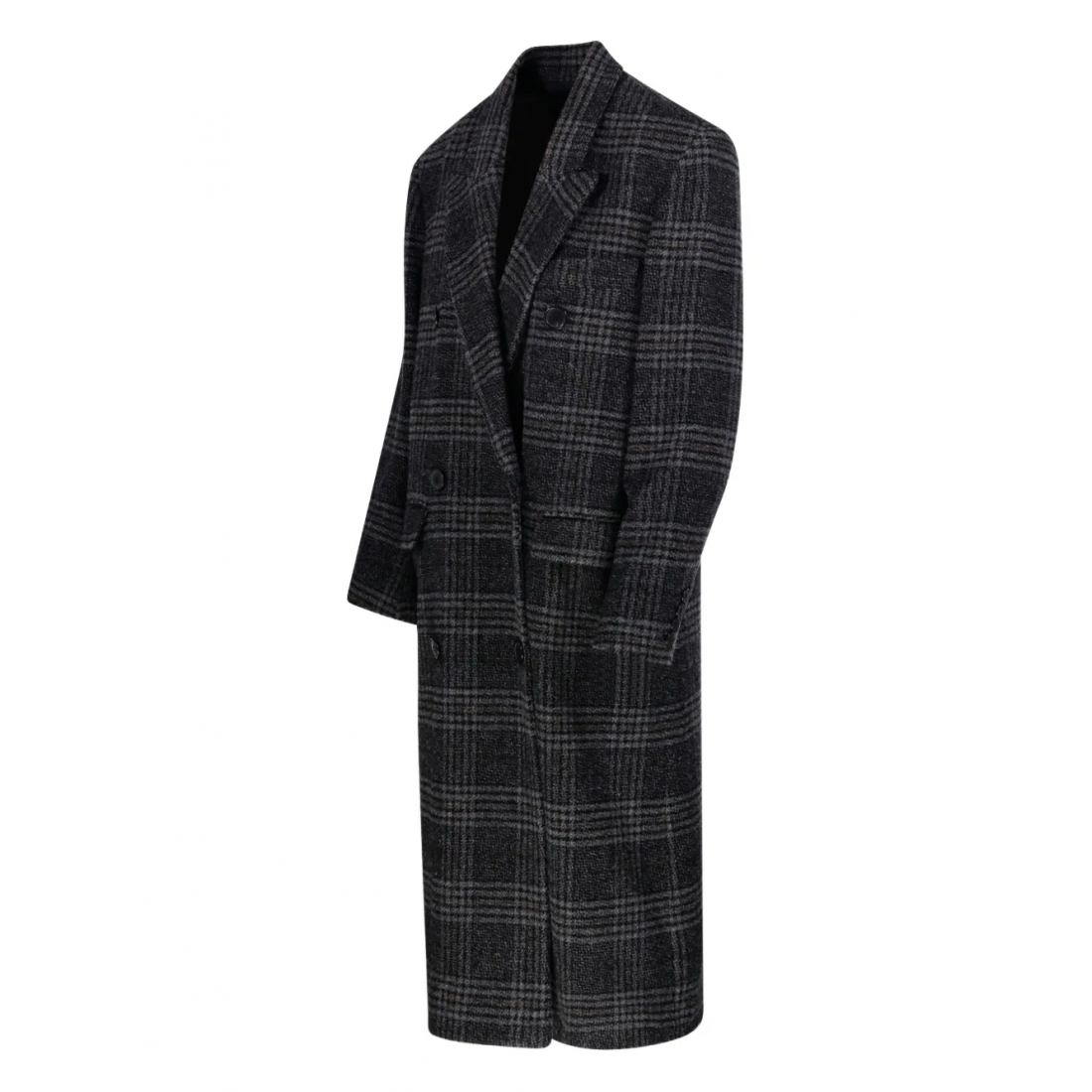 Manteau Maxi 'Lexana Double-Breasted Checked' pour Femmes