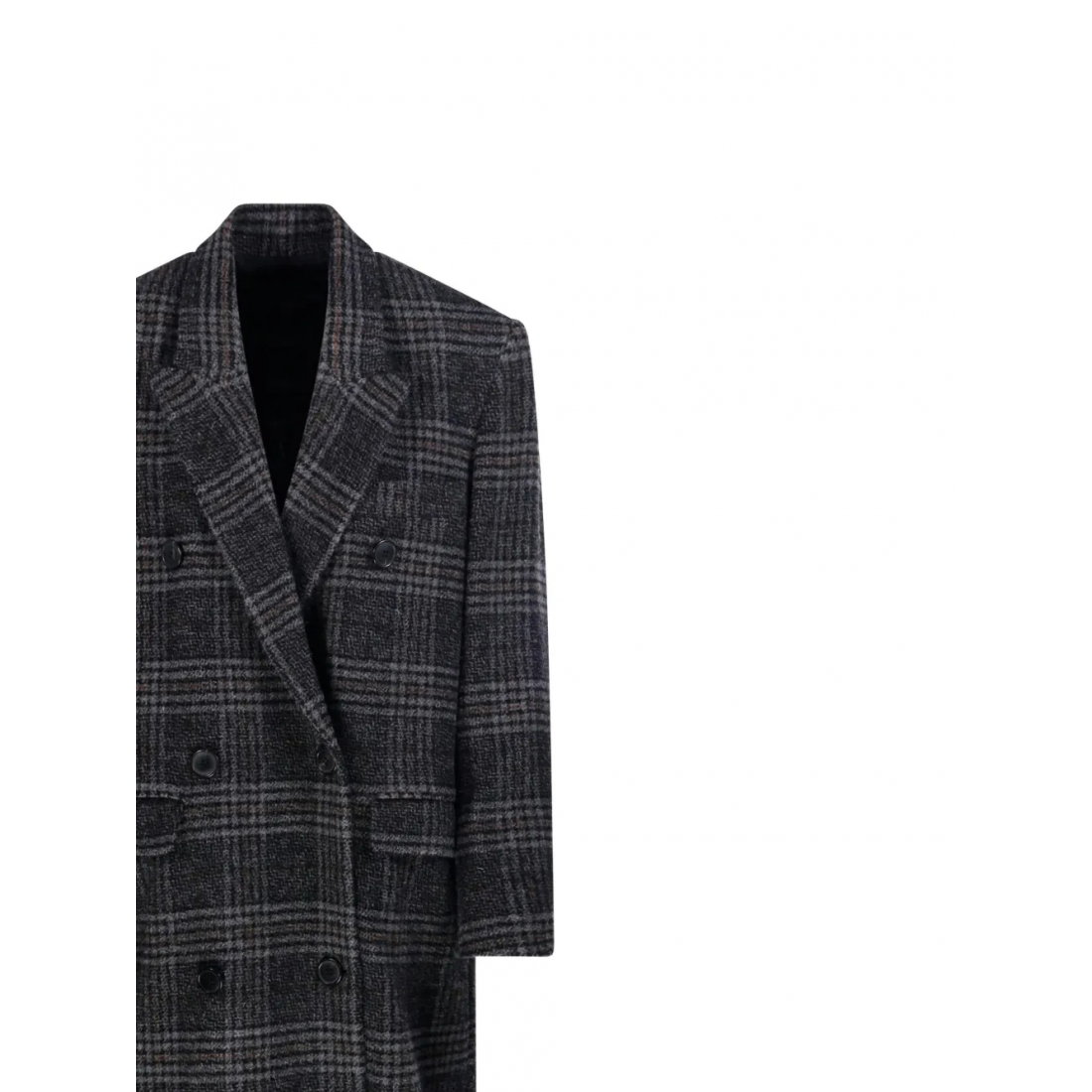 Manteau Maxi 'Lexana Double-Breasted Checked' pour Femmes