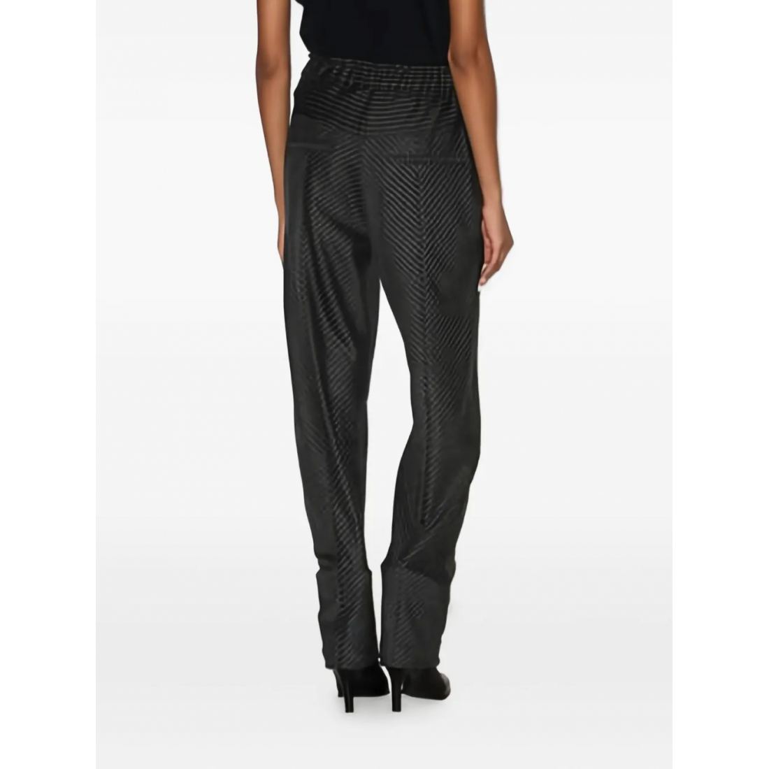 Pantalon 'Herringbone-Pattern Elastic-Waist' pour Femmes