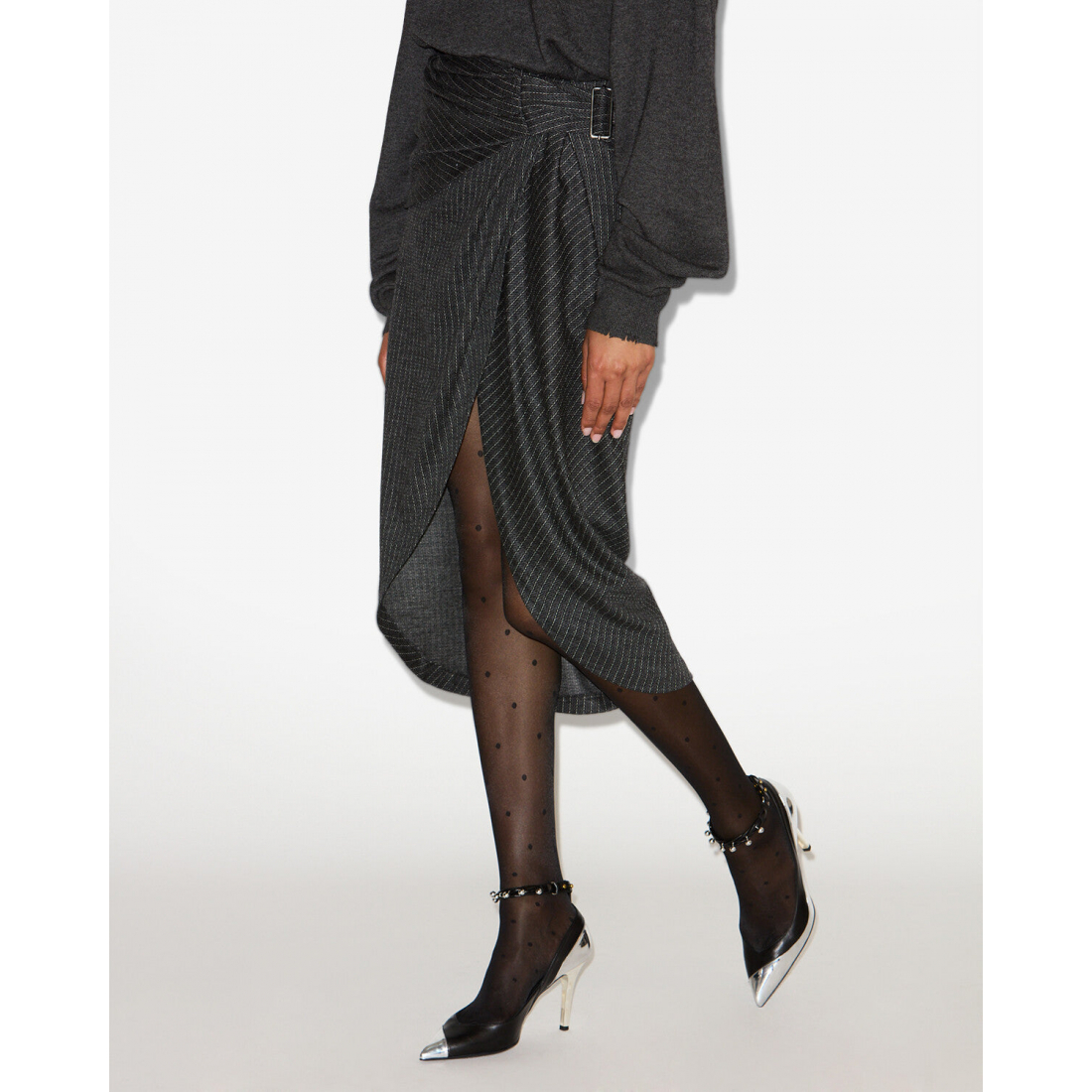 Jupe Midi 'Reilly Striped' pour Femmes