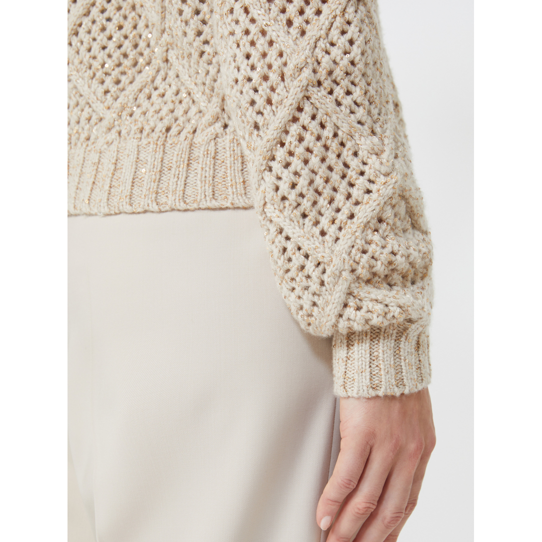 Pull en cachemire 'Boxy Sequins' pour Femmes