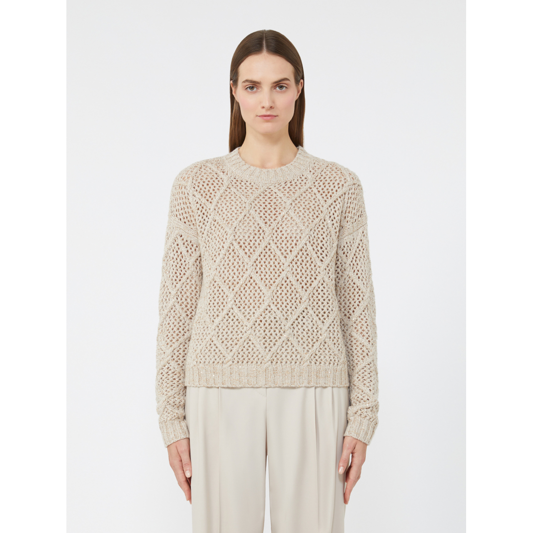 Pull en cachemire 'Boxy Sequins' pour Femmes