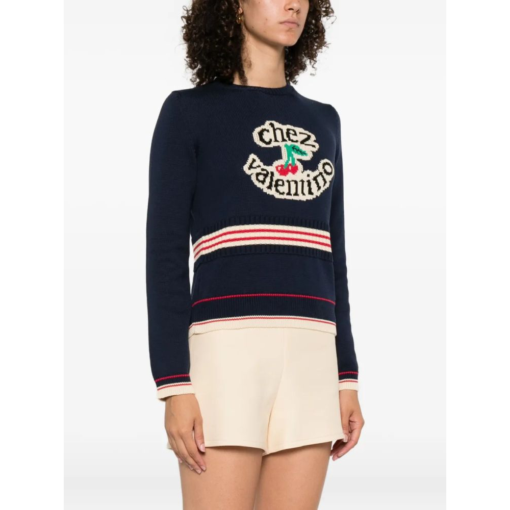 Women's 'Cherry-Embellished Crew-Neck' Sweater