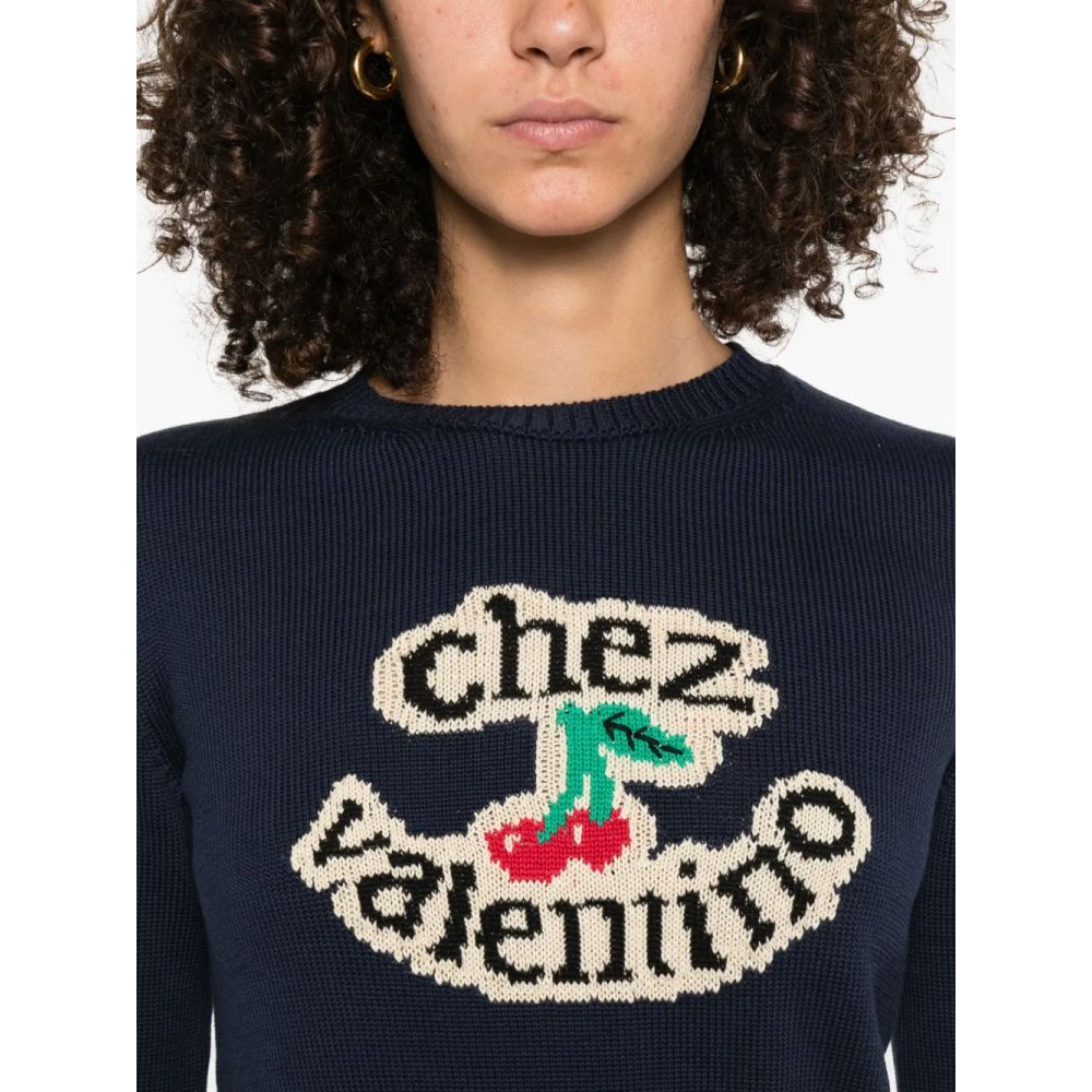 Women's 'Cherry-Embellished Crew-Neck' Sweater