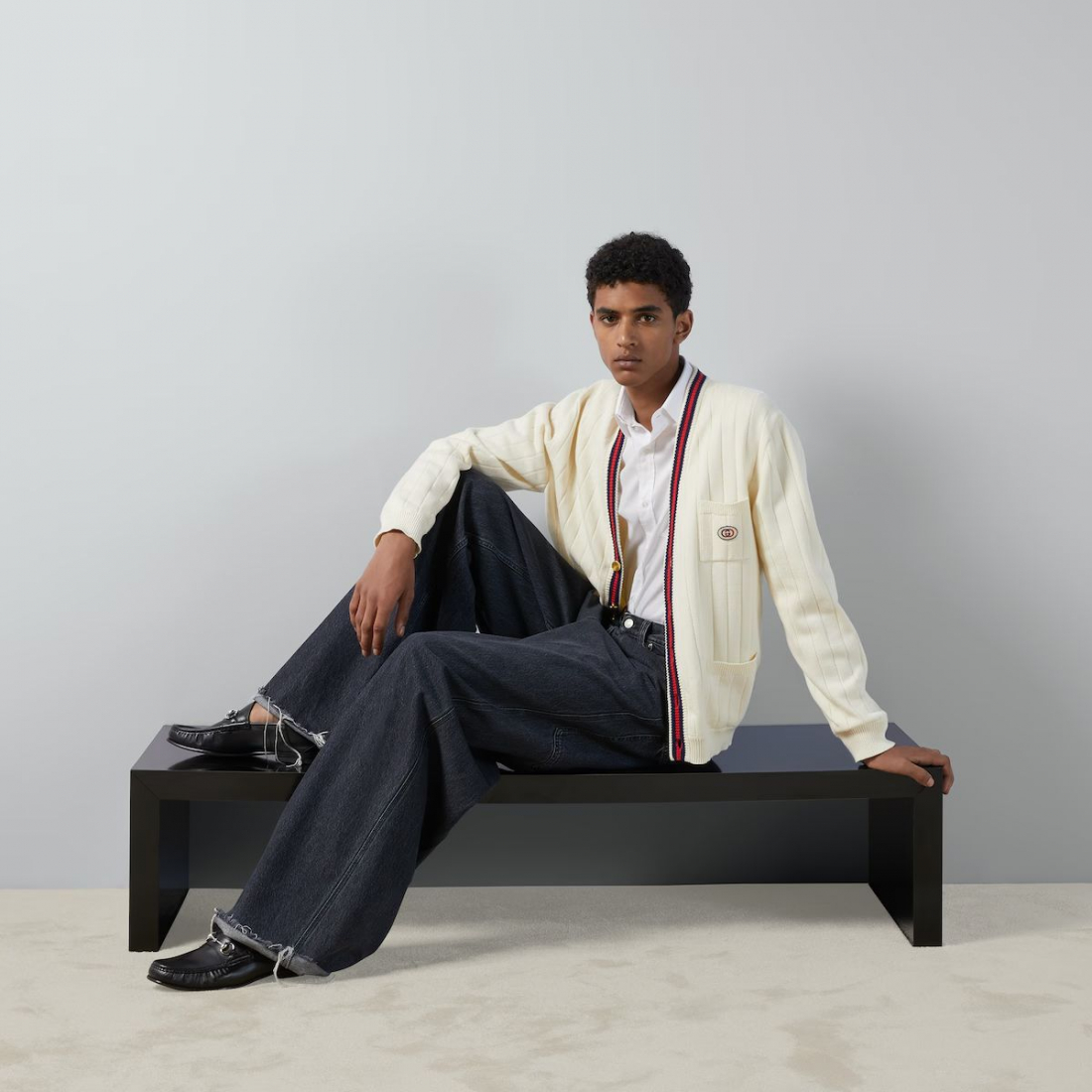 Chemise 'With Double G Embroidery' pour Hommes