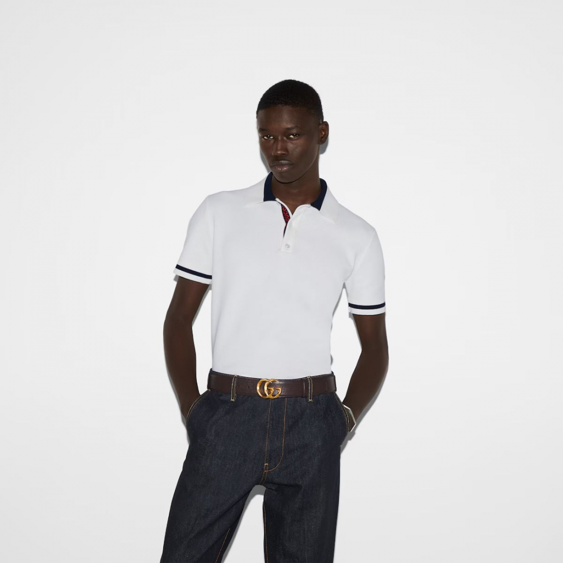 Polo 'With Intarsia' pour Hommes