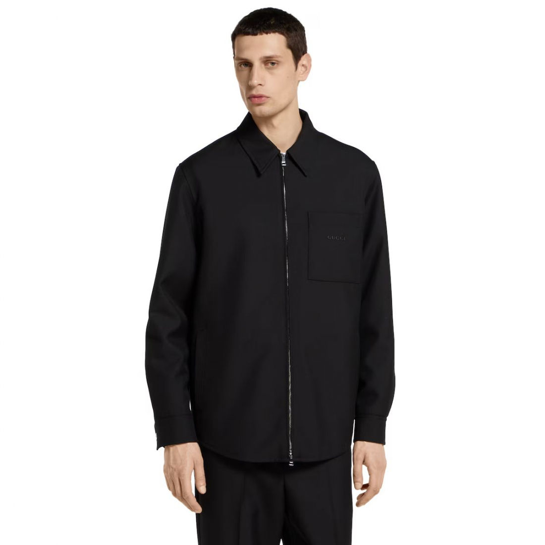 Surchemise 'Twill Zip' pour Hommes