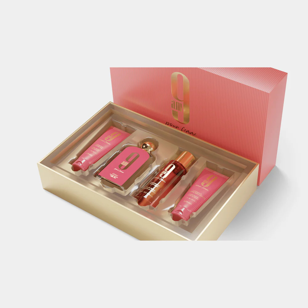 '9 AM Pour Femme' Perfume Set - 3 Pieces