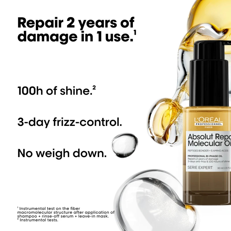 'Absolut Repair Molecular Bi-Phase' Hair Oil - 90 ml