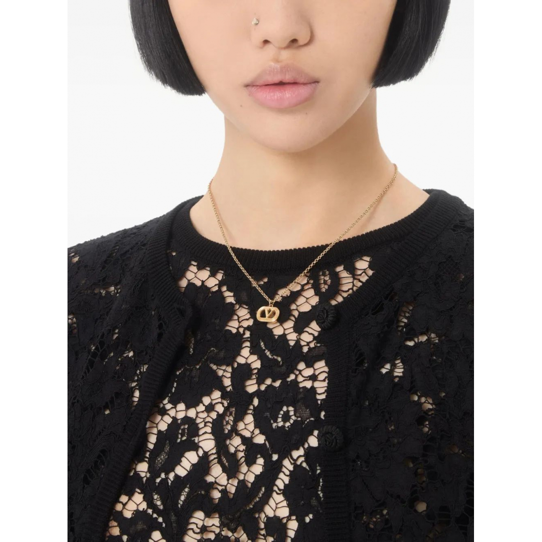 Women's 'Ovalette Logo-Pendant' Necklace