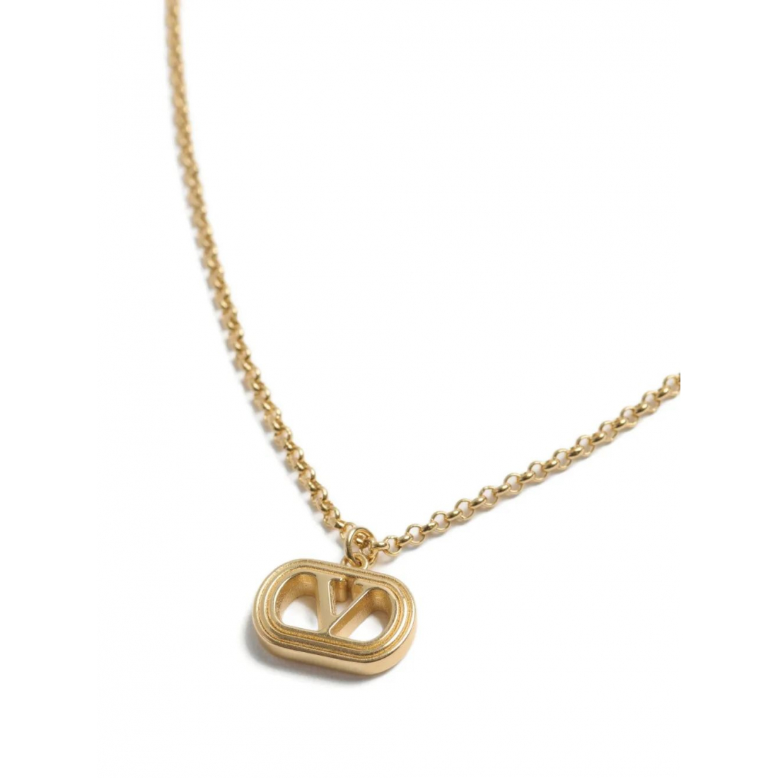 Women's 'Ovalette Logo-Pendant' Necklace