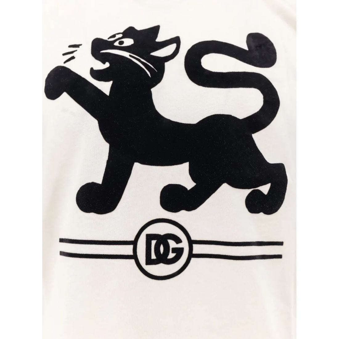 T-shirt 'Flocked-Print Crew-Neck' pour Hommes