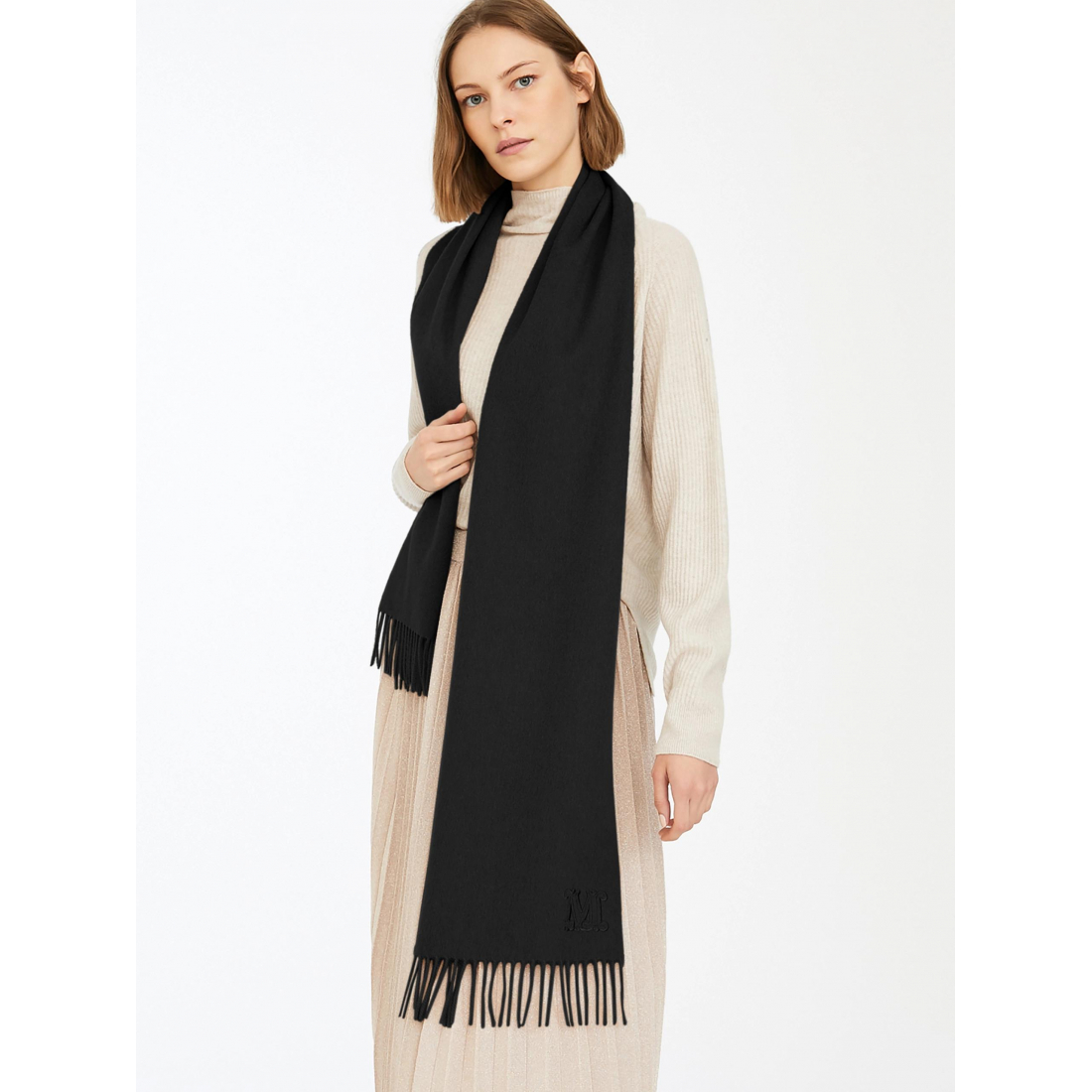 Écharpe en laine 'With Monogram Embroidery' pour Femmes