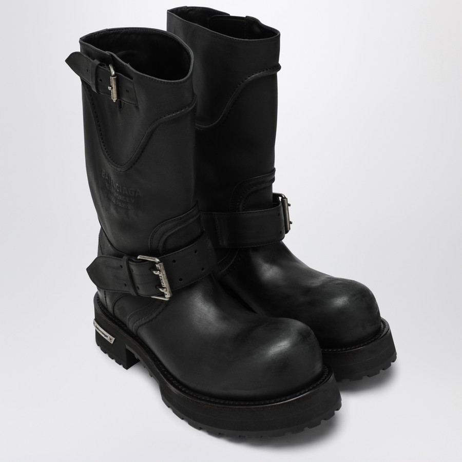 Women's 'Buckle-Strap Biker' Long Boots