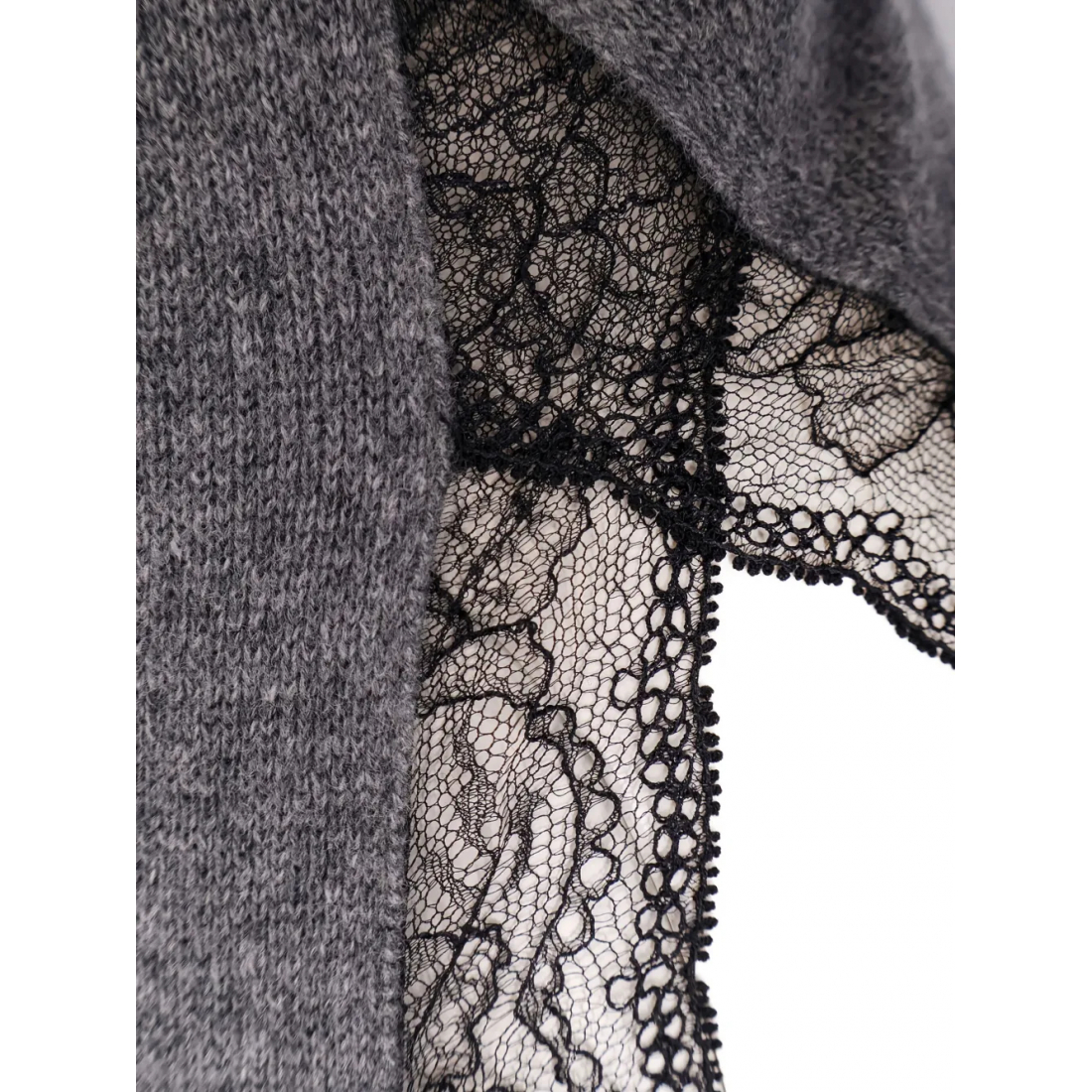 Pull 'Maxi Collar Lace Insert' pour Femmes